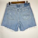 Abercrombie & Fitch  NWOT High Rise Dad Short Cross Button Fly Raw Hem 29 / 8 Photo 4