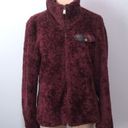 Pendleton  Burgundy Fuzzy Furry Zip Jacket Medium Photo 1