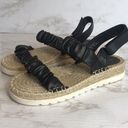 American Eagle  black open toe wedge espadrilles strappy sandals size 9 Photo 0