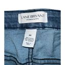 Lane Bryant  Denim Bling Mid Rise Essential Stretch Bermuda Shorts Plus Sz 24 Photo 2