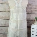 Loft  Women's Eyelet Cotton Linen Shift Lace Dress Casual Jasmine Ivory Size‎ 8 Photo 3