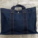 Hermès  Paris Large Tote Bag, Navy EXCELLENT! Authentic! Photo 0