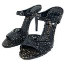 Bottega Veneta  black patent lasercut lace strappy high heel sandals size 37.5 Photo 1