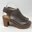 Dansko  Danae Perforated Open Toe Heel Sandals Shoe Pewter Nappa EU 39 Size 8.5-9 Photo 2