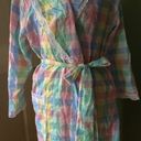 New Amanda Steward multicolor plaid robe, size L Size L Photo 1