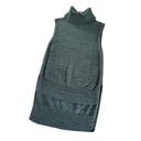 Banana Republic  Sleeveless Turtleneck Sweater Green High Low Hem Size Medium Photo 8