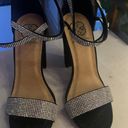 Daisy Fuentes Black Bedazzled Heels Photo 2