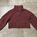 Lululemon Scuba Oversized Funnel Neck Half-Zip in Smoky Red Photo 3