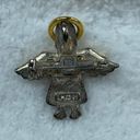 Vintage IMO 1995 Guardian Angel Pin Brooch Pendant Halo Wings Gold Silver Color Photo 15