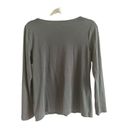 J.Jill  Satin Stitch Black V-Neck Long Sleeve Tee - Women's Small Photo 6