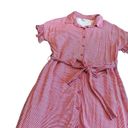 Rachel Parcell  Ruffle Sleeve Dress Button-Down w/ Belt Red White Stripe Medium Photo 7