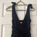 Susana Monaco New  x Revolve Tie Shoulder V-Neck Ruched Jumpsuit in Black Size XS Photo 2