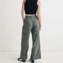 Madewell  Wide Leg Cargo Pants in Linen Blend Architect Green Photo 2