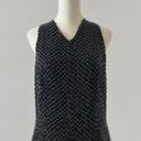 Carmen Marc Valvo  - black Beaded Silk Top Sz 10 Photo 1