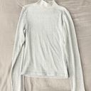 ZARA Ribbed Mock Neck Gray Long Sleeve Photo 2