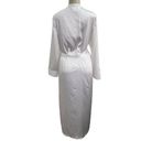 Linea Donatella  Womens L/XL White Satin Finish Lightweight Bridal Robe Vintage Photo 1