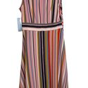 London Times  Womens Dress Size 4 Pink Ivory Striped Partially Lined Stretch Photo 3