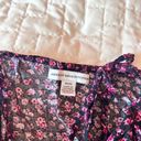 American Eagle Black And Pink Floral Romper Size Medium Photo 2
