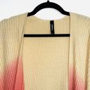 Torrid Tri-color Tan Pink Ombré Knit Ruana Poncho Sweater Photo 2