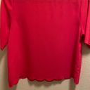 Everly  Pink Scalloped Lightweight Short Sleeve Blouse Size M Photo 5