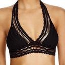 Robin Piccone  Perla Halter Bikini Top In Black Size S Photo 1