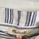 Madewell  Linen-Cotton Paperbag Pants in Dark Baltic Stripe Size 4 Beachy Summer Photo 6