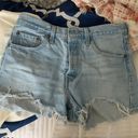 Levi 501 Light Wash Jean Shorts Size 4 Photo 0