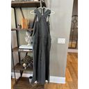 Aerie  Werk Play Twill Denim Wide Leg Overalls Black Womens Size Large Photo 6