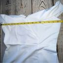 White Formal Long Party Gown Minimalist Wedding Dress Off Shoulder Sz Small NWT Photo 3