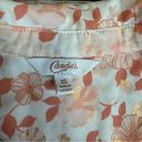 Candie's  Women's Y2K Split Back Floral Sheer Roll Tab Blouse Top XS Extra Small Photo 11