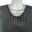 margaret o'leary  Black Mesh V-Neck Swim Cover Up Chevron Tunic Tank Top size S Photo 5