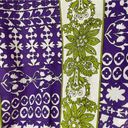 Tori Richard Vintage  Dress Hawaiian 70s Purple Green Honolulu Mod Tiki Barkcloth Photo 15