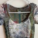 Daytrip  Green Distressed Short Sleeve Shirt Photo 5