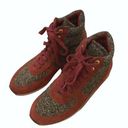 Isaac Mizrahi  Live! SOHO Lace-up Suede Low Wedge Sneakers Size 8.5 Photo 0