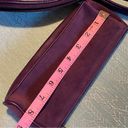 Estée Lauder  plum Microsuede 18” satchel/tote bag with matching make-up bag Photo 6