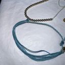 Pura Vida  Set of Three Blue and Gold Bead Stackable Bracelets Photo 1