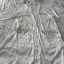 Victoria's Secret Vintage Victoria’s Secret White Satin Embroidered Lace Pockets Maxi Robe, size L Gold Label Photo 9