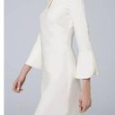 White House | Black Market NEW WHBM PETAL-SLEEVE SHIFT DRESS‎ IVORY KEYHOLE LINED WOMENS SIZE 10 $175 Photo 4