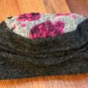 ma*rs Lafenice Wool Hat . Maisel Style Gray Pink Purple Flowers NEW MADE IN ITALY Photo 1
