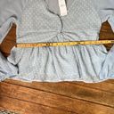 American Eagle Women’s  long sleeve v neck short top v neck blue size medium NWT Photo 3