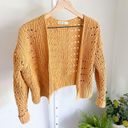 The Moon  & Madison Open Knit Shrug Cardigan Sweater Small Golden Mustard Yellow Photo 2