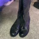 Taryn Rose - Taryn riding boots black heeled leather with spandex fit panel 9.5 Photo 6