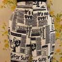 OVI all over print newspaper pants size L Photo 2