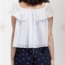 Rebecca Minkoff NEW  White Celestine Eyelet Ruffle Top Photo 3