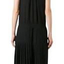 Vince  Black Drop Waist Pleated Neutral Minimalist Midi Dress NWOT Size XL Photo 1