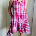 Anthropologie  Maeve Pippa Plaid Seersucker Madras Summer Dress Size Small PInk Photo 0