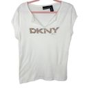 DKNY Y2K  Top Embellished Short Sleeve T-Shirt Photo 0