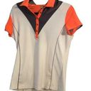 Callaway Golf  womens short sleeve polo Medium M gray neon orange white opti dri Photo 0