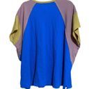 Umgee  Womens Size Medium Multicolor Colorblock Waffle Knit Blouse Top Photo 3