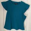 Free The Roses Teal Cap Sleeve Top Photo 0